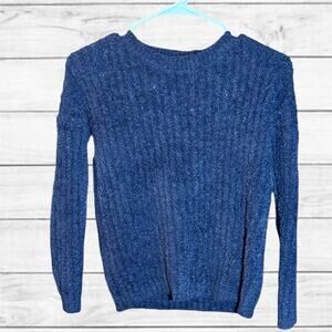 8. Express Blue Fuzzy Sweater 100% Acrylic Size XS
